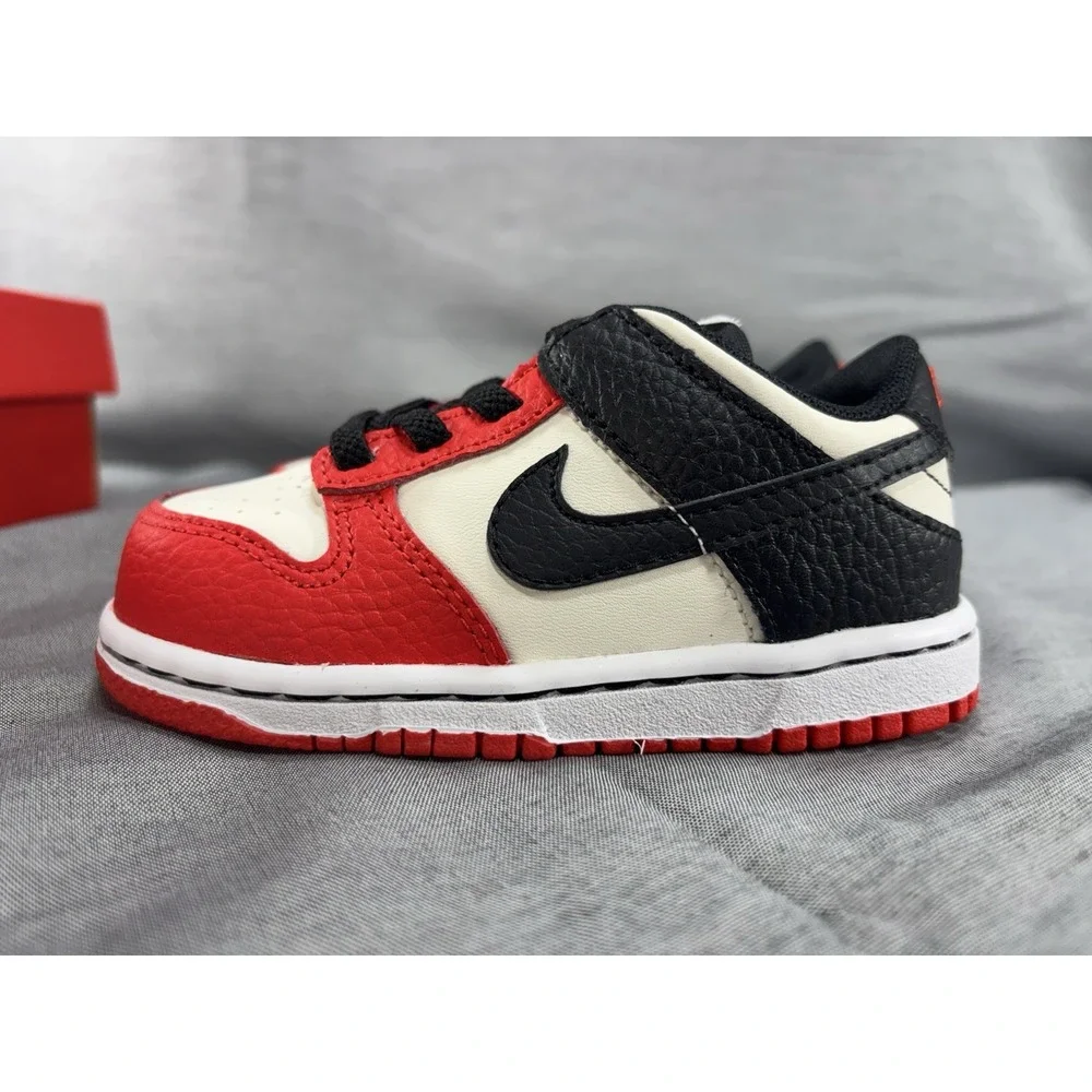 Nike Dunk Low (TDE) Toddler Kid's Shoes Size 7c Sail/Black-Chili Red DC9562-100
